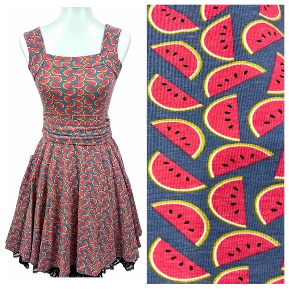 Effie’s Heart Retro Bombshell Watermelon Dolce Vita Pocket Swing Dress - Picture 1 of 12